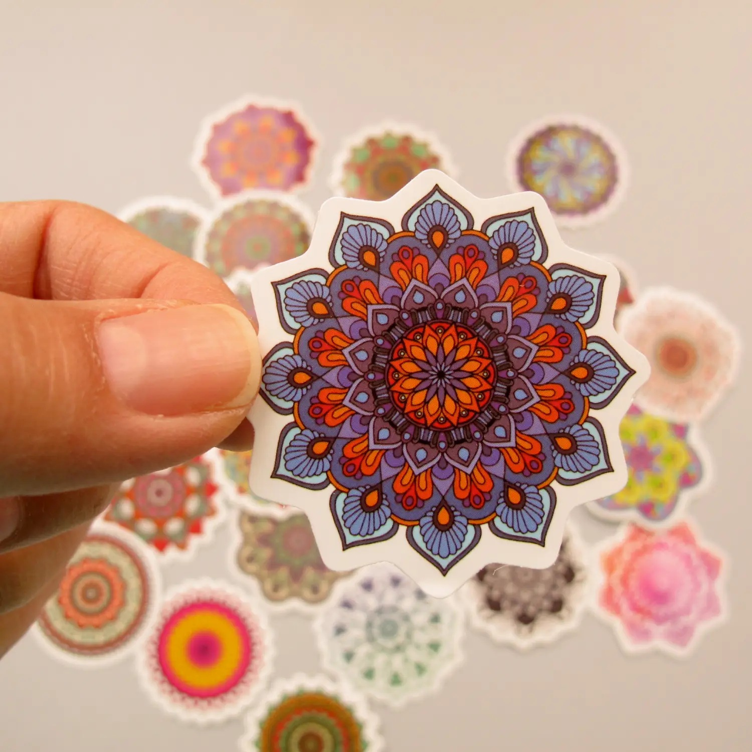 мандала стикери 4,5х4,5, 30 броя